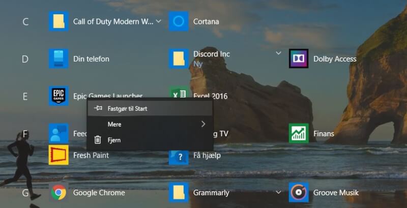 tilføj tiles start skærm Windows 10 guide tweakdk.JPG